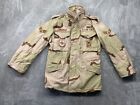 US Army Desert Camo M65 Field Jacket Cold Weather Coat Small Regular Airborne