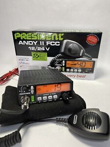 President Andy II CB Compact Radio 7 Color 40 Channel LOUD TALKING FREE SHIPPING