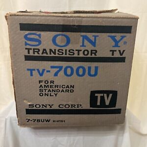 Vintage Sony Portable TV, Model 700U, Manual & Accessories
