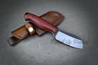 LOM Handmade 440-c Steel Nessmuk Tactical Knife Wood Handle With Leather Pouch