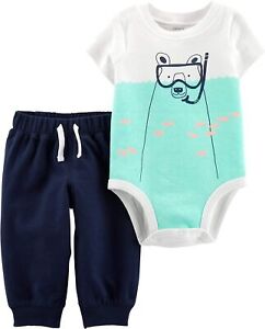 Carter's  Baby Boys' 2-Piece Short Sleeve Bodysuit & Pants Set  NB-24M  $8.99