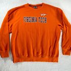 Vintage Virginia Tech Hokies Sweatshirt Mens 2XL Orange Crew Neck Sweater Y2K