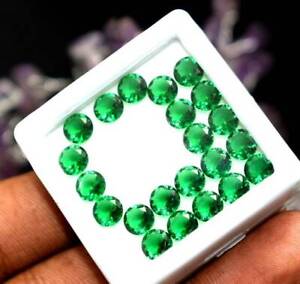 Natural Green Emerald Loose Gemstone 100 Ct Round Cut 5x5