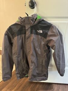The North Face DryVent Boys Black/Gray Hooded Rain Wind Jacket Size M (10-12)