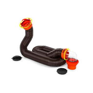 Camper/RV Sewer Hose Kit with 15' Hose and Swivel Fittings