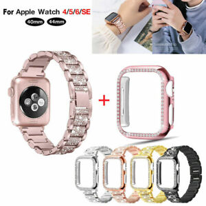 Diamond Bling Band Case iWatch Strap For Apple Watch Series 78SE 6 5 4 3 40/44mm