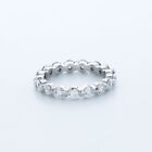 2 1/2ct G SI1 Round Earth Mined Certified Diamonds 950 PL. Classic Eternity Ring