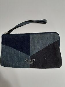 GUESS Blue Denim Wristlet Wallet