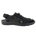 Keen Men's Size 11 Uneek Monochrome Black Two-Cord Drawcord Outdoor Sandals