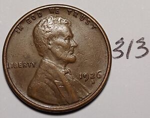 1926-S Lincoln Wheat Cent         #313