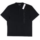 Men's Calvin Klein Solid Collar Button Lifestyle T-Shirt Black SP40589592