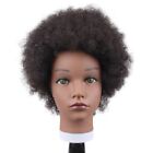 Afro Human Hair Mannequin Head Hairdress Training Head Manikin Cosmetology Model