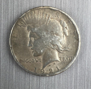 1921 $1 US PEACE SILVER ONE DOLLAR
