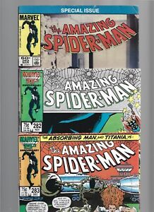 *WOW HOT* MARVEL AMAZING SPIDER-MAN RUN LOT OF 3 COPPER AGE KEYS #'s262/282/283