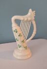 Belleek Shamrock Ceramic 6.5” Harp Ireland St. Patrick's Day Erin Go Braugh