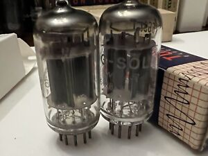 NOS TUNG-SOL 5687WA Matched PAIR D-Getter Copper Post Support Rods Black Plates