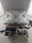 Original XBOX CRYSTAL CONSOLE W/ Controller Restored Cleaned Tested Working 1.6v