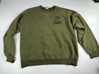 Vintage USMC Marine Corps Sweatshirt Mens L Green Army USA Devil Dogs Semper Fi