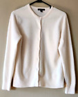 Land's End Cashmere Cardigan Sweater Size 10-12 White