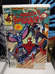 AMAZING SPIDER-MAN #353 Darkhawk Punisher Newsstand VF MARVEL COMICS