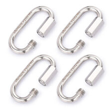 3 Inch Stainless Steel Chain Quick Links- 4 Pack Locking Carabiners 1535 Lbs