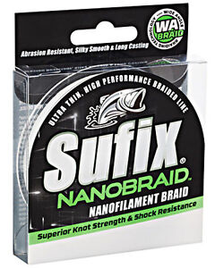 Sufix Nanobraid Nanofilament Braid 150 Yards (137 M) Aqua Camo Select Lb Test