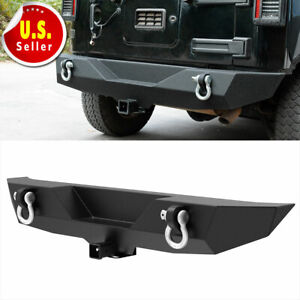 Rear Bumper for 2007-2018 Jeep Wrangler JK & Unlimited w/ D-Rings Shackles (For: Jeep)