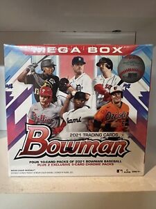 2021 Topps Bowman Baseball Mega Box Brand New Factory Sealed With 2 Chrome Packs