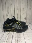 Nike Shox Womens Size 7.5 Black Gold Swoosh 2012 488312-012 Good used condition