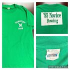 VTG 1995 Manhattan College Crew Rowing Team Tee Mens XL Screen Stars Green Shirt