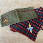 Vintage Boy Scout Garrison Hat Sanforized & Webelo Boy Scout Neckerchief BANDANA