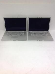 Lot of 2 APPLE MACBOOK PRO A1226 - A1260 Core 2 Duo Laptops 4GB DDR2 For PARTS