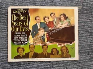 1947 Lobby Card The Best Years Of Our Lives Signed Virginia Mayo