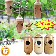 Hummingbird House Bird Feeder Houses Wooden Garden Outside Ornament Decorations
