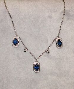 sapphire necklace 14k