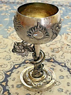 👍1900s CHINA CHINESE HIGH RELIEF DRAGON SOLID SILVER CUP GOBLET WITH HALLMARK纯银
