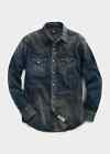 Ralph Lauren RRL Western Denim Shirt, Dark Wash, NWT, XXL, $275