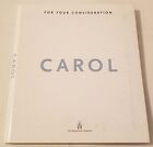 Carol DVD For Your Consideration FYC 2015 Awards Screener Cate Blanchett RARE