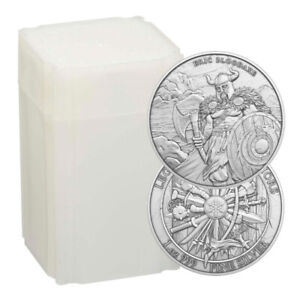 Roll of 20 - 1 Troy oz Eric Bloodaxe Design .999 Fine Silver Round