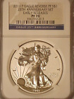 2011 P Reverse Proof Silver Eagle~ 25th Anniversary set~NGC Early Releases PF 70
