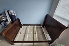 queen size bed frame with headboard wood used