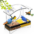 New ListingWindow Bird Feeders for outside with Strong Suction Cups Home Bird, Transparent