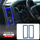 Blue Inner Center Console Air Vent Outlet Cover Trim For Dodge RAM 1500 2010-17 (For: 2015 Ram 1500)