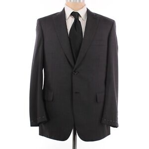 Brioni NWOT 100% Wool Two Piece Suit Size 50R US 40R in Gray/Black with Red