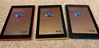 *LOT OF 3 AMAZON KINDLE FIRE 7 7th GENERATION SR043KL 8GB WI-FI TABLET + / WORKS