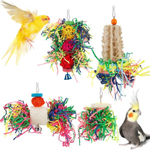 Bird Toys Bird Shredding Foraging Toys Parakeet Toy Chewing Hanging Toy Bird Shr
