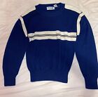 Vintage Incline Sports Men Striped Blue Sweater Small