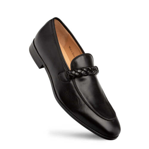 NEW Mezlan Dress Shoes Premium Leather Parole Penny Loafer Flex Sole Black