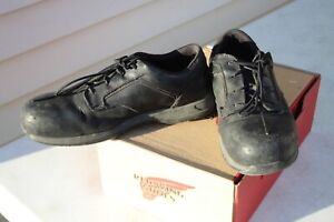 Red Wing Leather Oxford Black Safety Steel Toe Work Shoes 6709 Men's Size 9 D 42