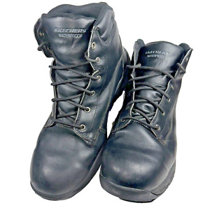 Skechers 65330 Mens Size 13 Morson Sinatro Hiking Black Leather Boots